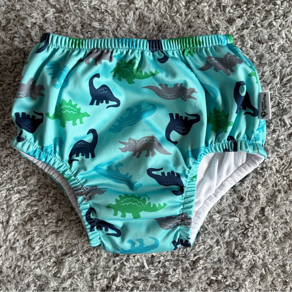 🦕 Green Sprouts• Reusable Swim Diaper| Dino Print | 18M